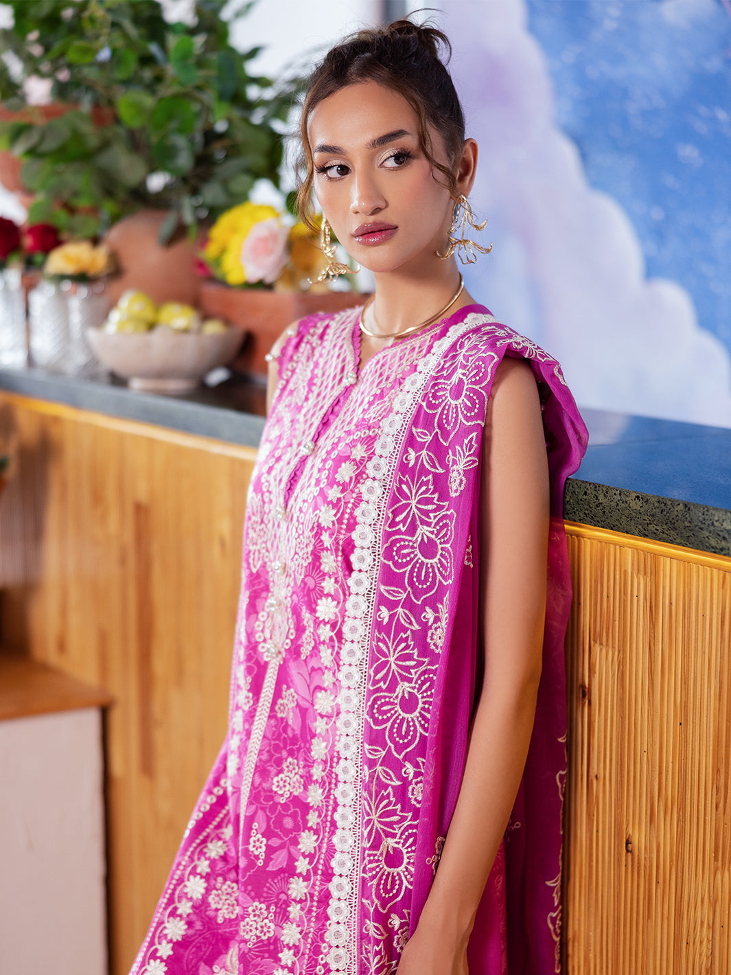 Mahnur | After Hours Luxury Lawn 25 | Peach Bellini -  Mahnur Ladies Clothes - Original Designer Dress - House of Maryam