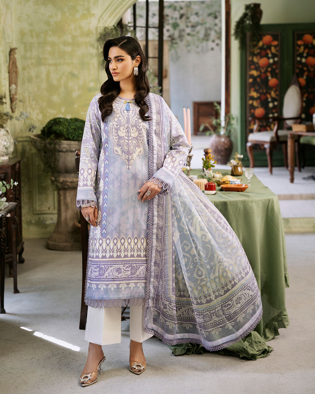 Roheenaz | Flora Printed Lawn | Lumina -  Roheenaz Luxury - Original Designer Dress - House of Maryam