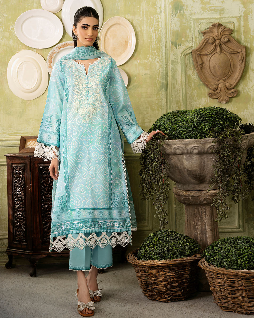 Roheenaz | Flora Printed Lawn | Mirage -  Roheenaz Luxury - Original Designer Dress - House of Maryam