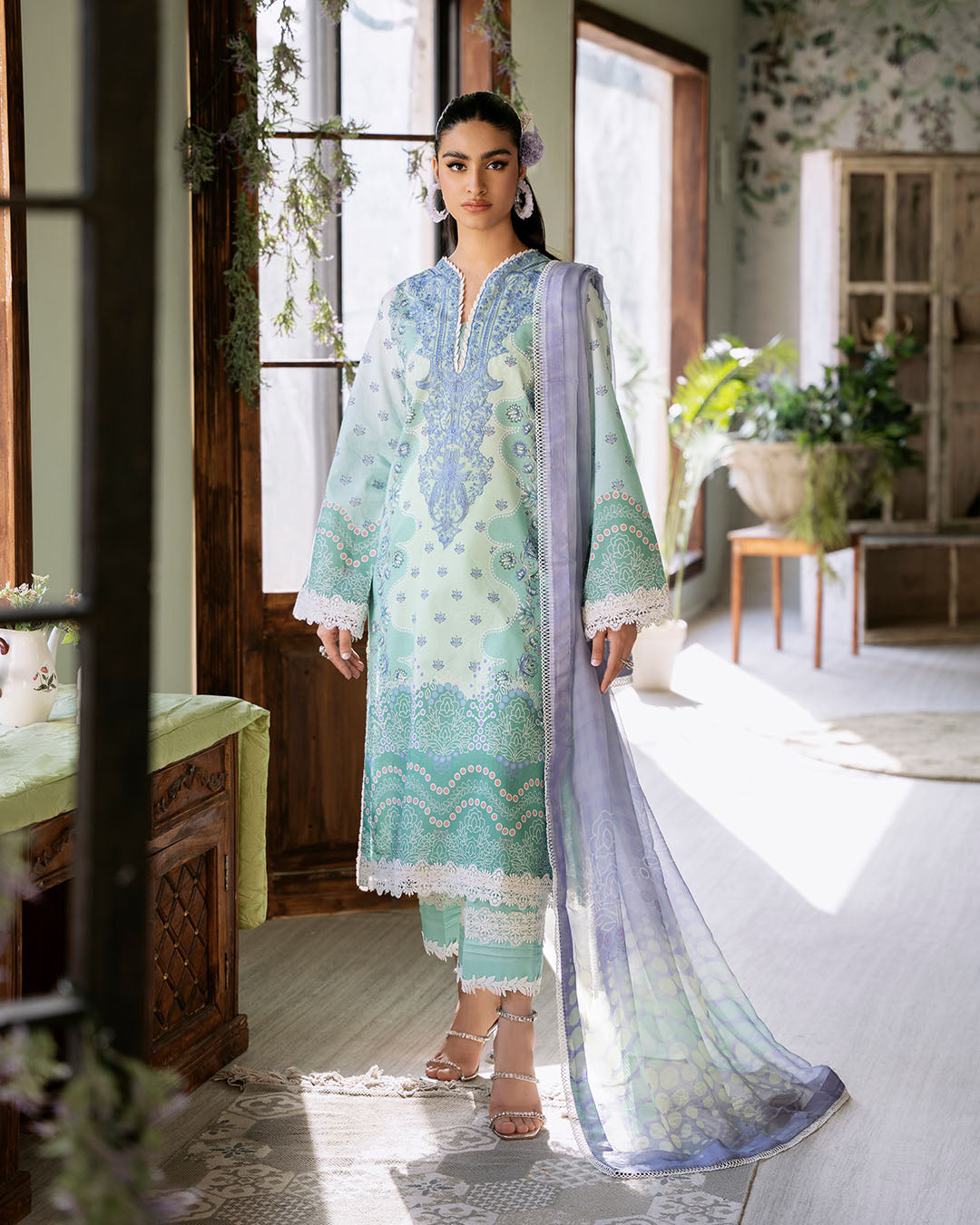 Roheenaz | Flora Printed Lawn | Elysium -  Roheenaz Luxury - Original Designer Dress - House of Maryam