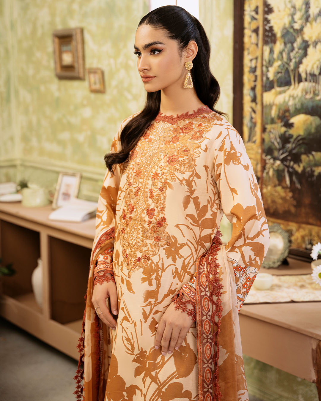 Roheenaz | Flora Printed Lawn | Harmonia -  Roheenaz Luxury - Original Designer Dress - House of Maryam
