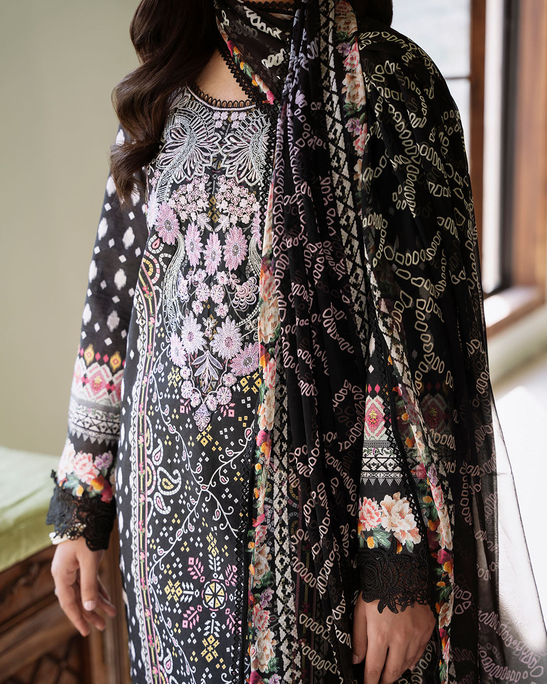Roheenaz | Flora Printed Lawn | Veridian -  Roheenaz Luxury - Original Designer Dress - House of Maryam