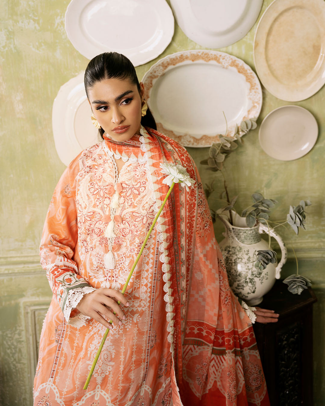Roheenaz | Flora Printed Lawn | Cascade -  Roheenaz Luxury - Original Designer Dress - House of Maryam