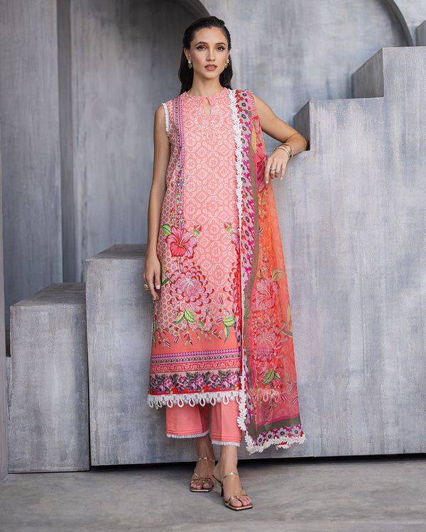 Roheenaz | Azalea Printed Lawn 24 | Radiant Rose -  Roheenaz Luxury - Original Designer Dress - House of Maryam