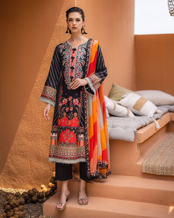 Roheenaz | Azalea Printed Lawn 24 | Midnight Mirage -  Roheenaz Luxury - Original Designer Dress - House of Maryam