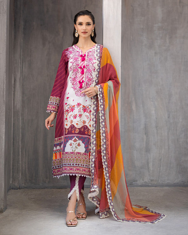 Roheenaz | Azalea Printed Lawn 24 | Orchid Oasis -  Roheenaz Luxury - Original Designer Dress - House of Maryam