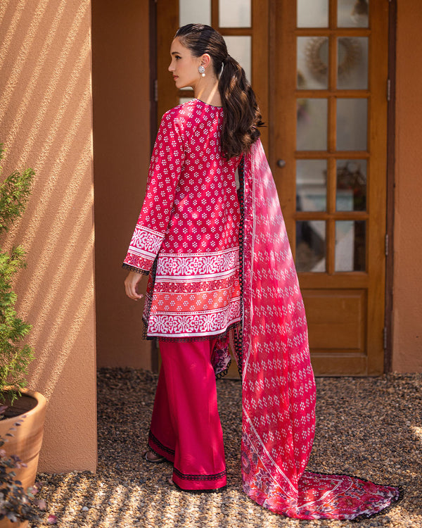 Roheenaz | Azalea Printed Lawn 24 | Coral Cascade -  Roheenaz Luxury - Original Designer Dress - House of Maryam