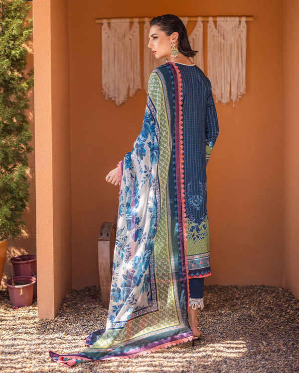 Roheenaz | Azalea Printed Lawn 24 | Mirage Mesh -  Roheenaz Luxury - Original Designer Dress - House of Maryam