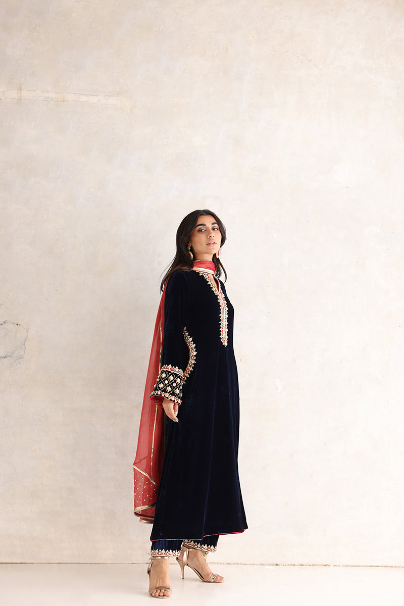Sana Abbas | Velvet Formals | RAINA -  Sana Abbas Ladies Clothes - Original Designer Dress - House of Maryam