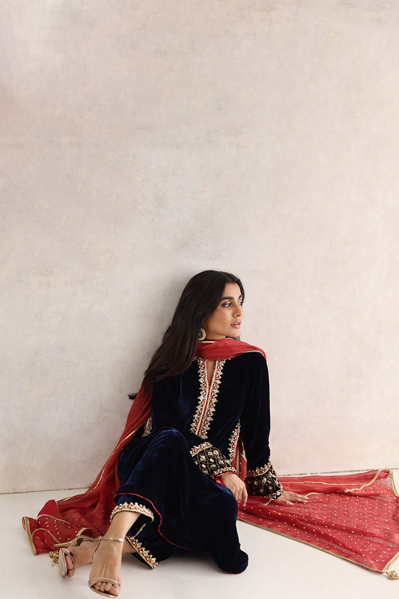 Sana Abbas | Velvet Formals | RAINA -  Sana Abbas Ladies Clothes - Original Designer Dress - House of Maryam