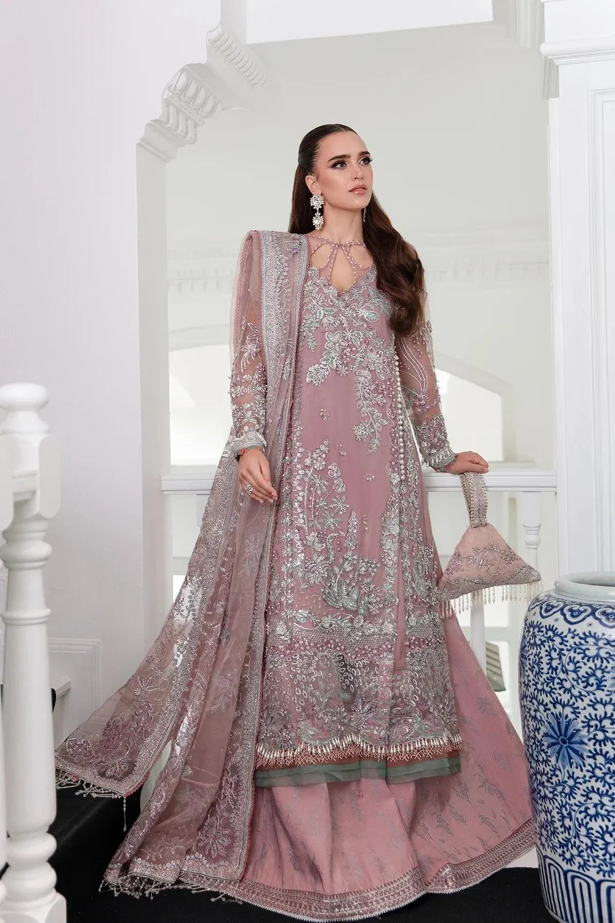 AJR Couture | Alif Luxury Wedding Formals 23 | Violet -  AJR Couture Bridal - Original Designer Dress - House of Maryam