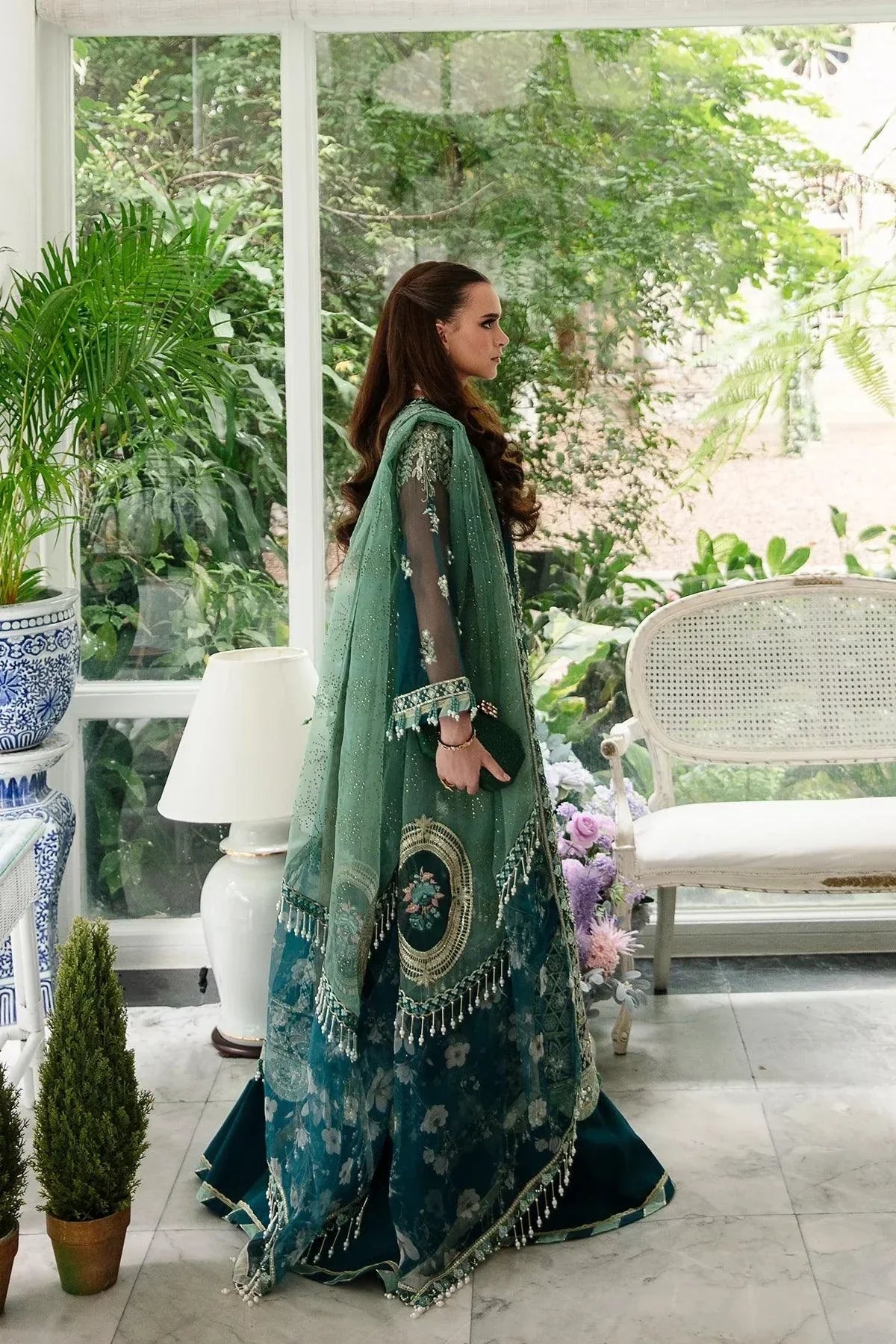 AJR Couture | Alif Luxury Wedding Formals 23 | Teal -  AJR Couture Bridal - Original Designer Dress - House of Maryam
