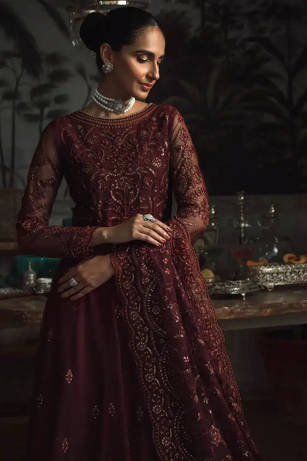 Zarif | LA ROSELLA Formals | ZLR 06 CARMINE -  Zarif Formal - Original Designer Dress - House of Maryam
