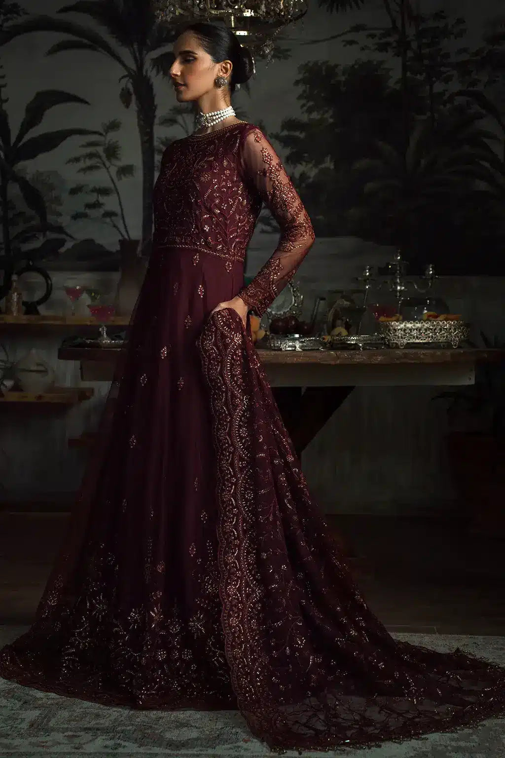 Zarif | LA ROSELLA Formals | ZLR 06 CARMINE -  Zarif Formal - Original Designer Dress - House of Maryam