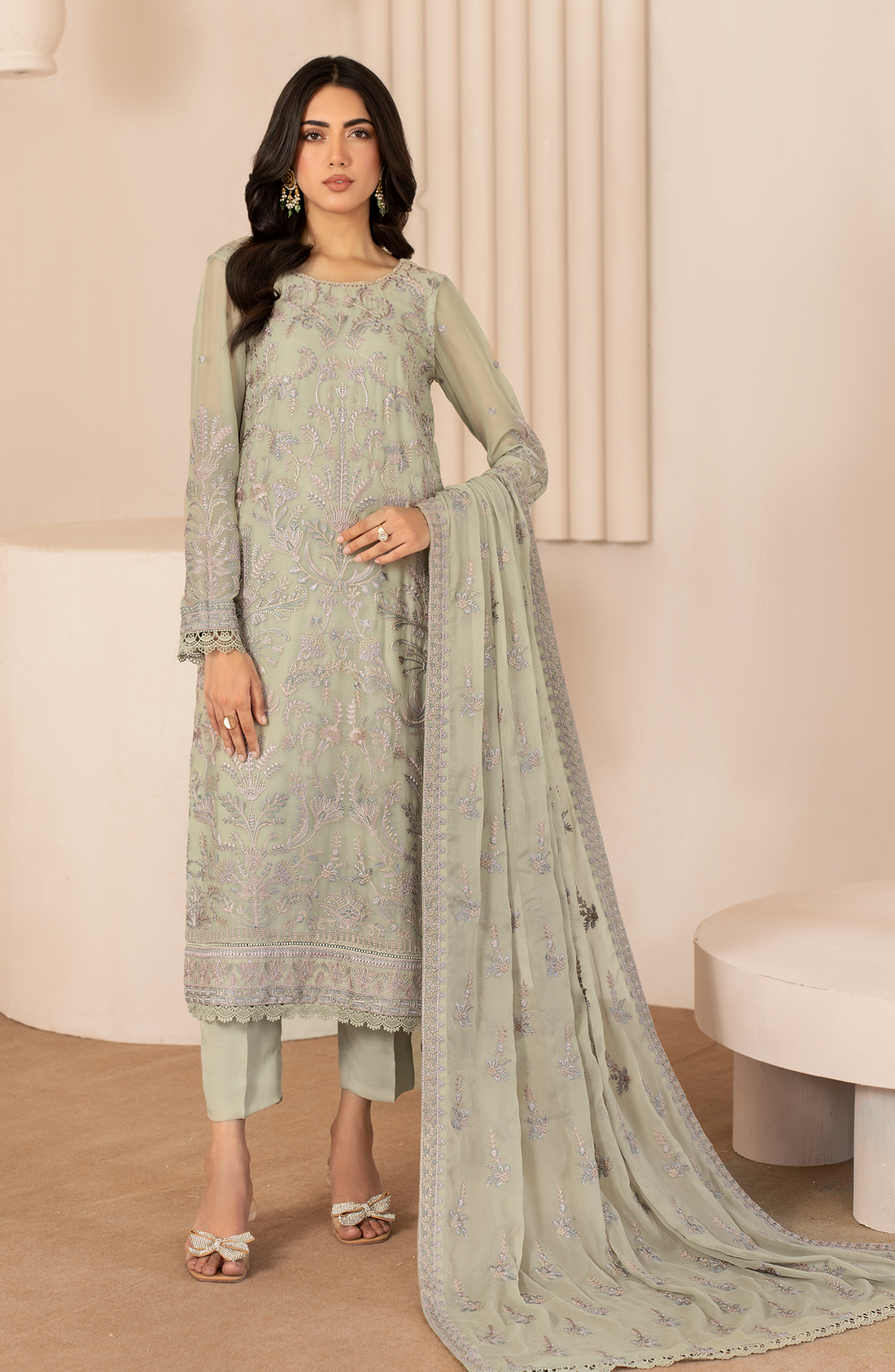 Zarif | Chiffon Edit | ZL 04 AFSA -  Zarif Formal - Original Designer Dress - House of Maryam