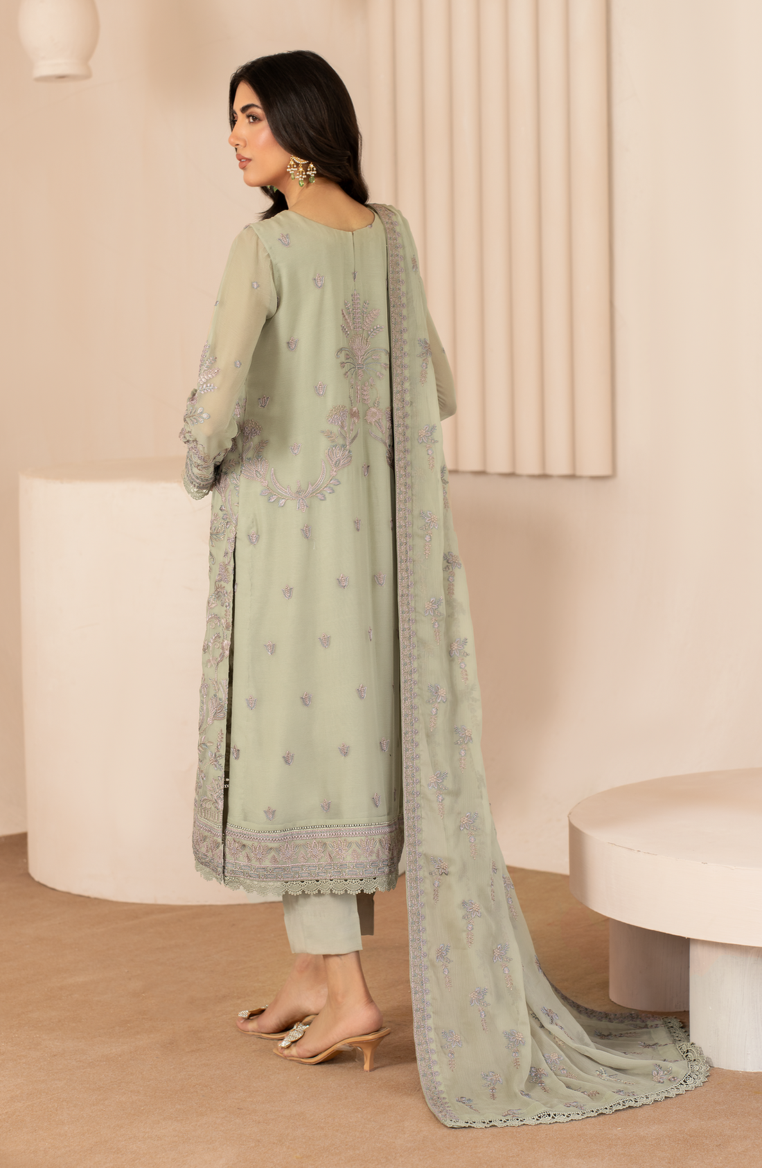 Zarif | Chiffon Edit | ZL 04 AFSA -  Zarif Formal - Original Designer Dress - House of Maryam