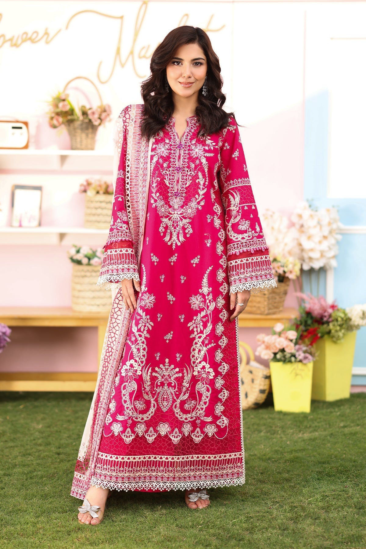 Imrozia Premium | Hayam Luxury Lawn 25 | SL 90 BASMA -  Imrozia Premium Ladies Clothes - Original Designer Dress - House of Maryam