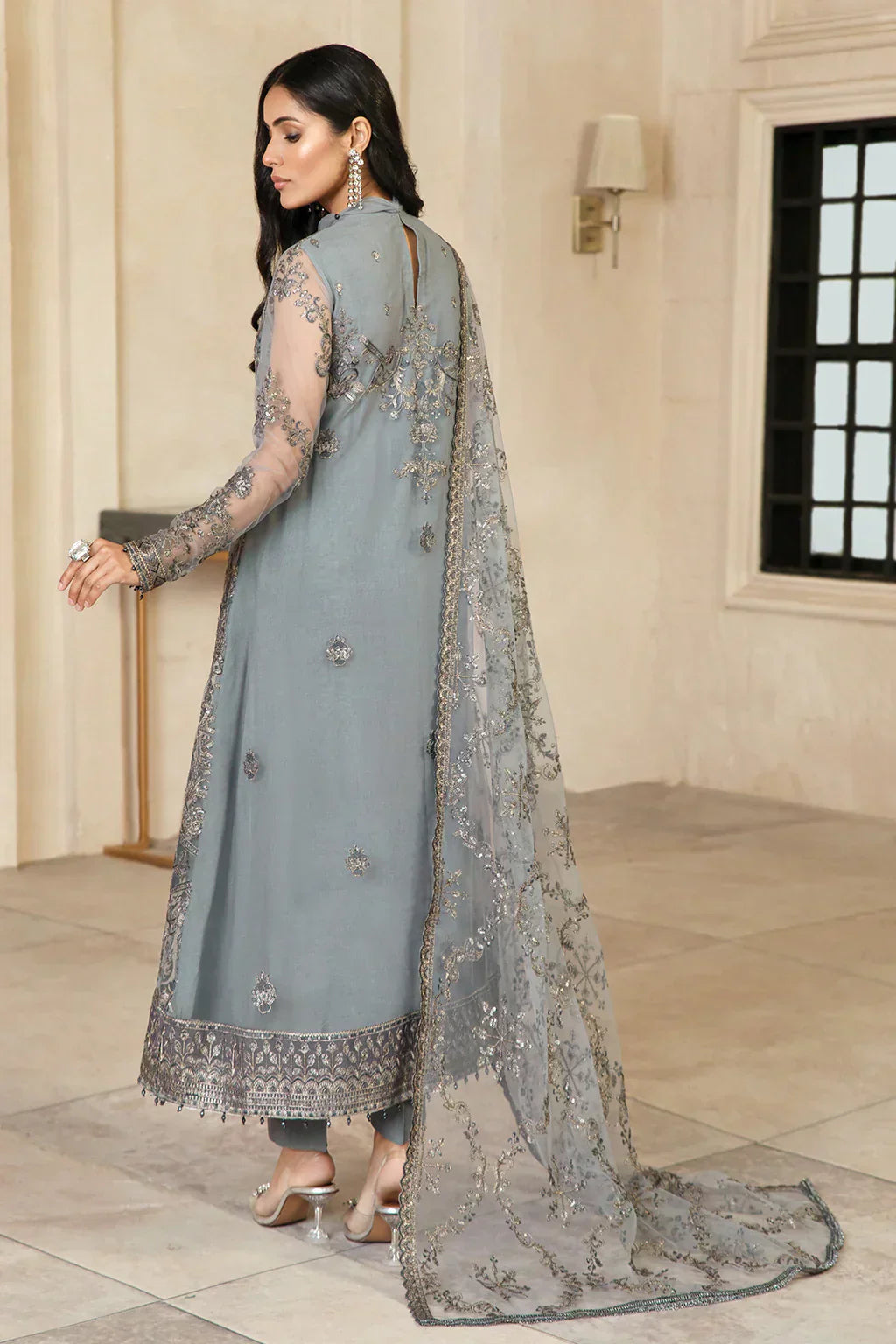 Zarif | Gulzaar Festive Chiffon 22 | Hazel -  Zarif Formal - Original Designer Dress - House of Maryam