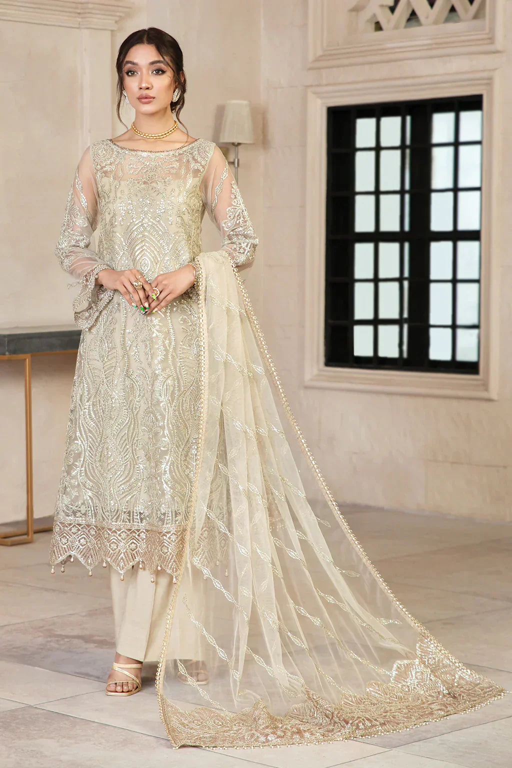 Zarif | Gulzaar Festive Chiffon 22 | Daisy -  Zarif Formal - Original Designer Dress - House of Maryam