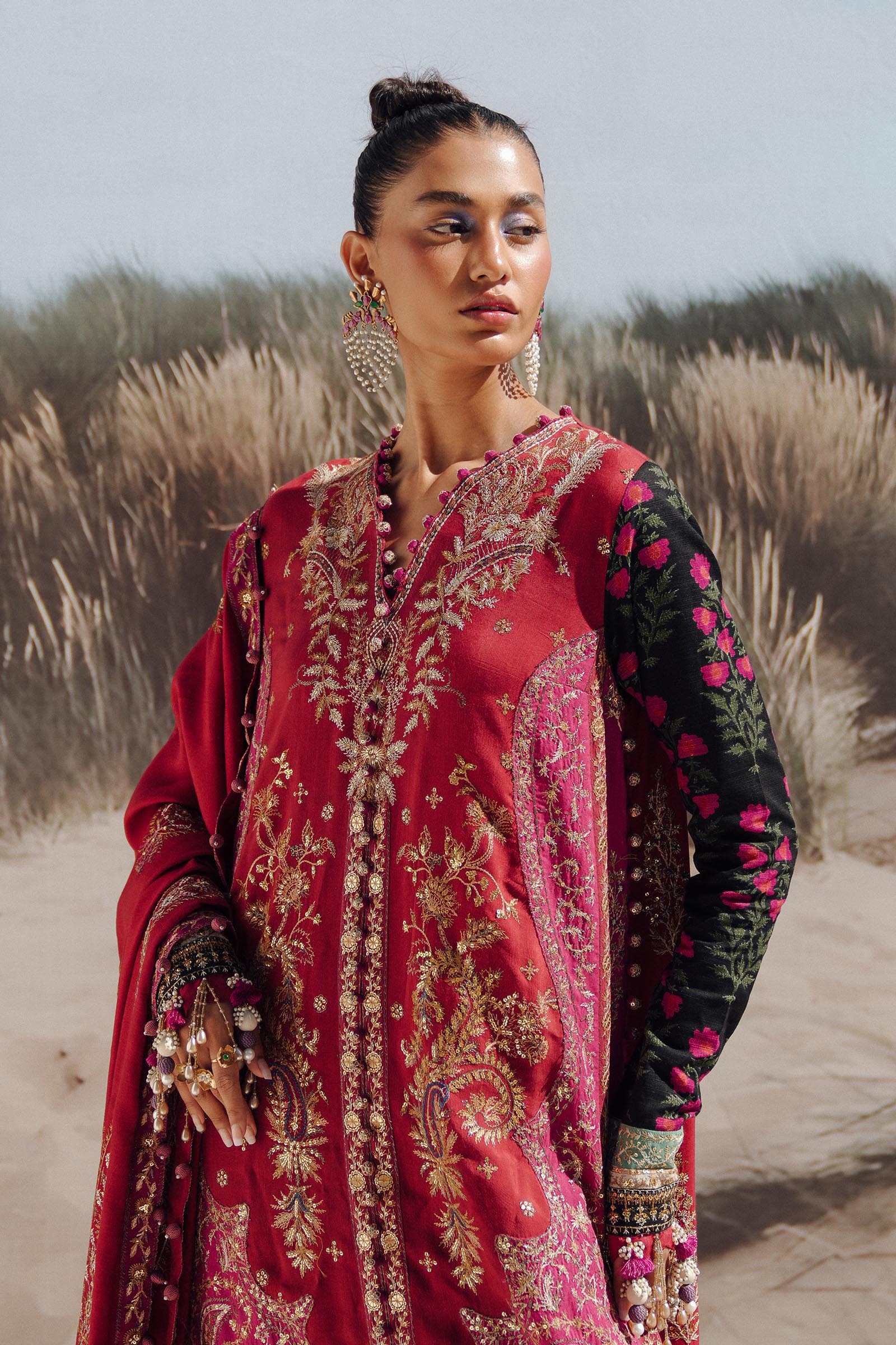 Sana Safinaz | Winter Shawl 24 | S241-002A-3CP -  Sana Safinaz Ladies Clothes - Original Designer Dress - House of Maryam