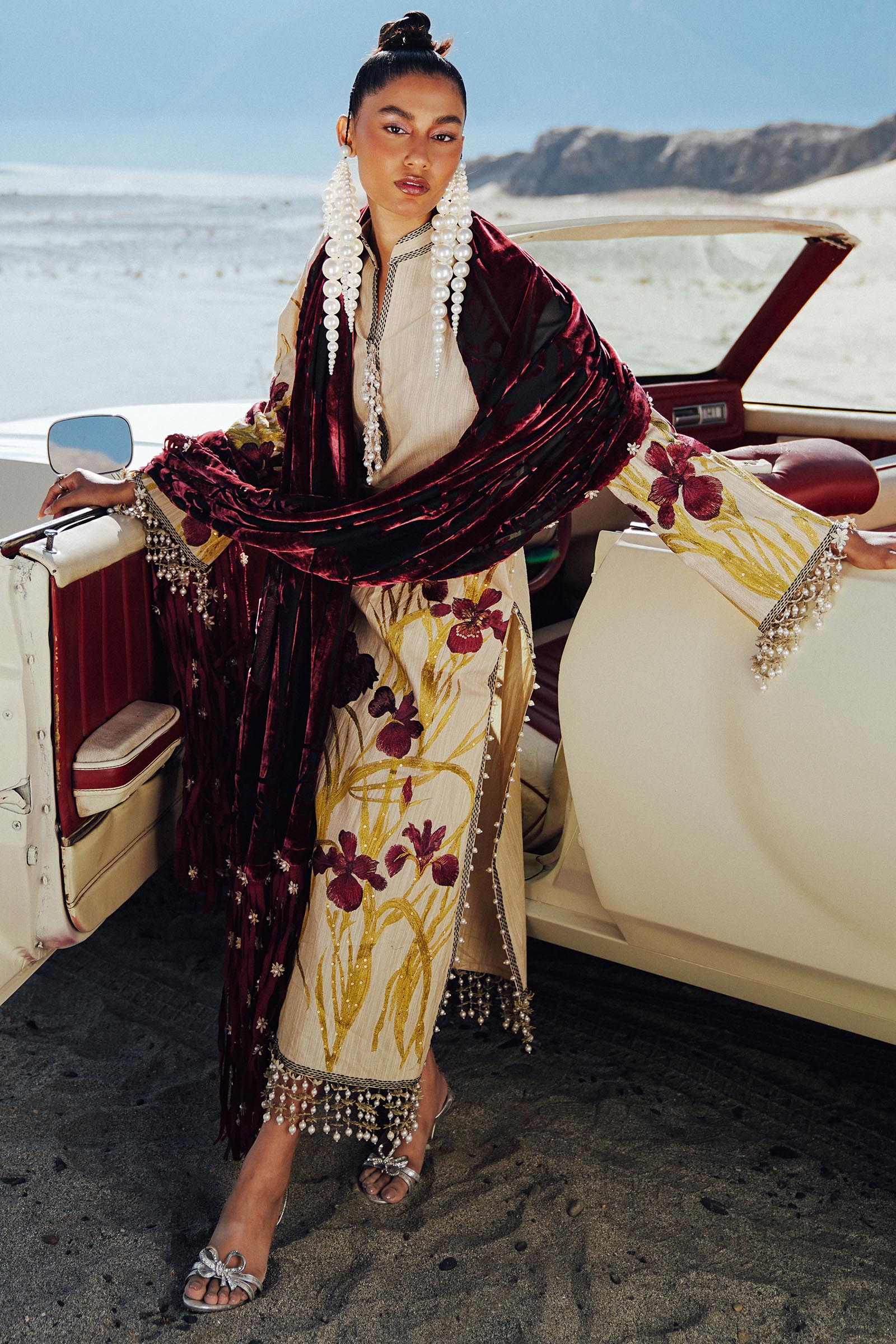 Sana Safinaz | Winter Shawl 24 | S241-003B-3CP -  Sana Safinaz Ladies Clothes - Original Designer Dress - House of Maryam