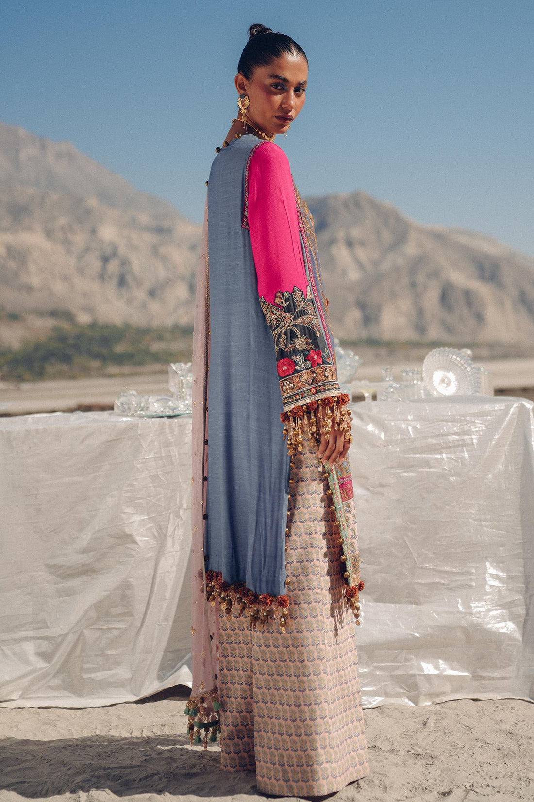 Sana Safinaz | Winter Shawl 24 | S241-004B-3CP -  Sana Safinaz Ladies Clothes - Original Designer Dress - House of Maryam