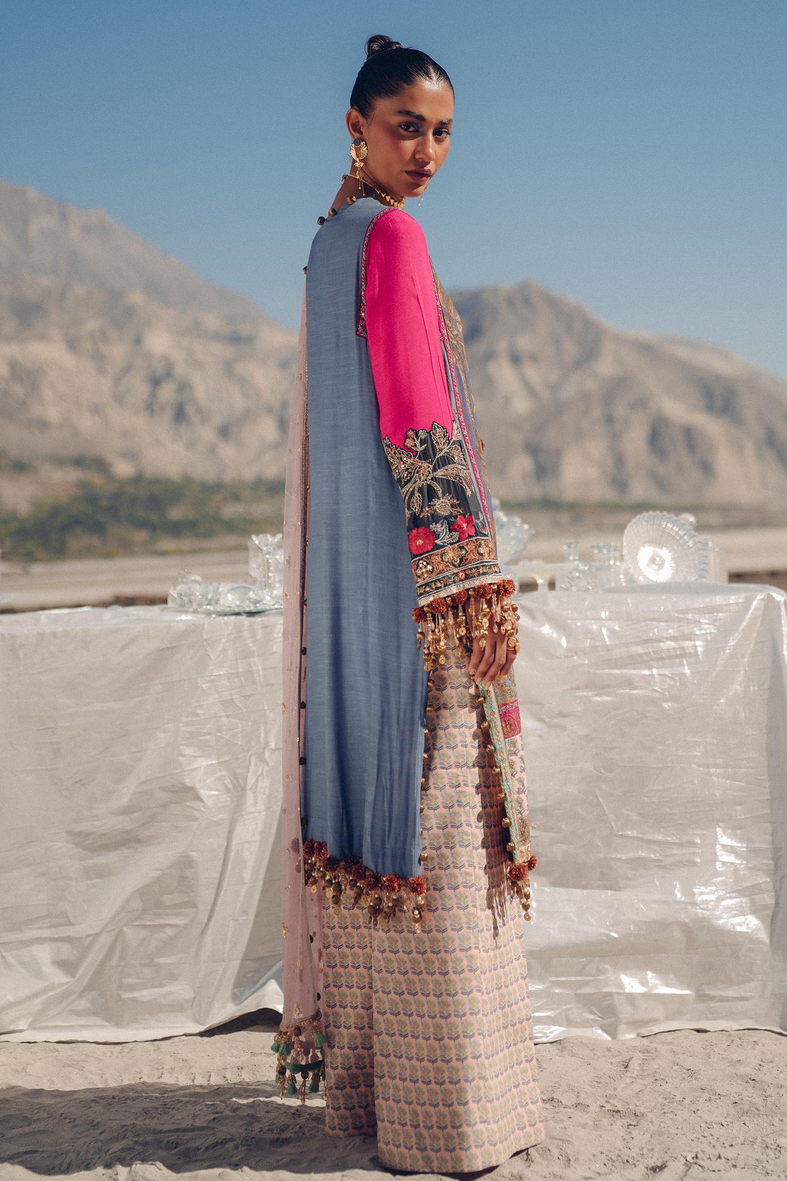 Sana Safinaz | Winter Shawl 24 | S241-004B-3CP -  Sana Safinaz Ladies Clothes - Original Designer Dress - House of Maryam