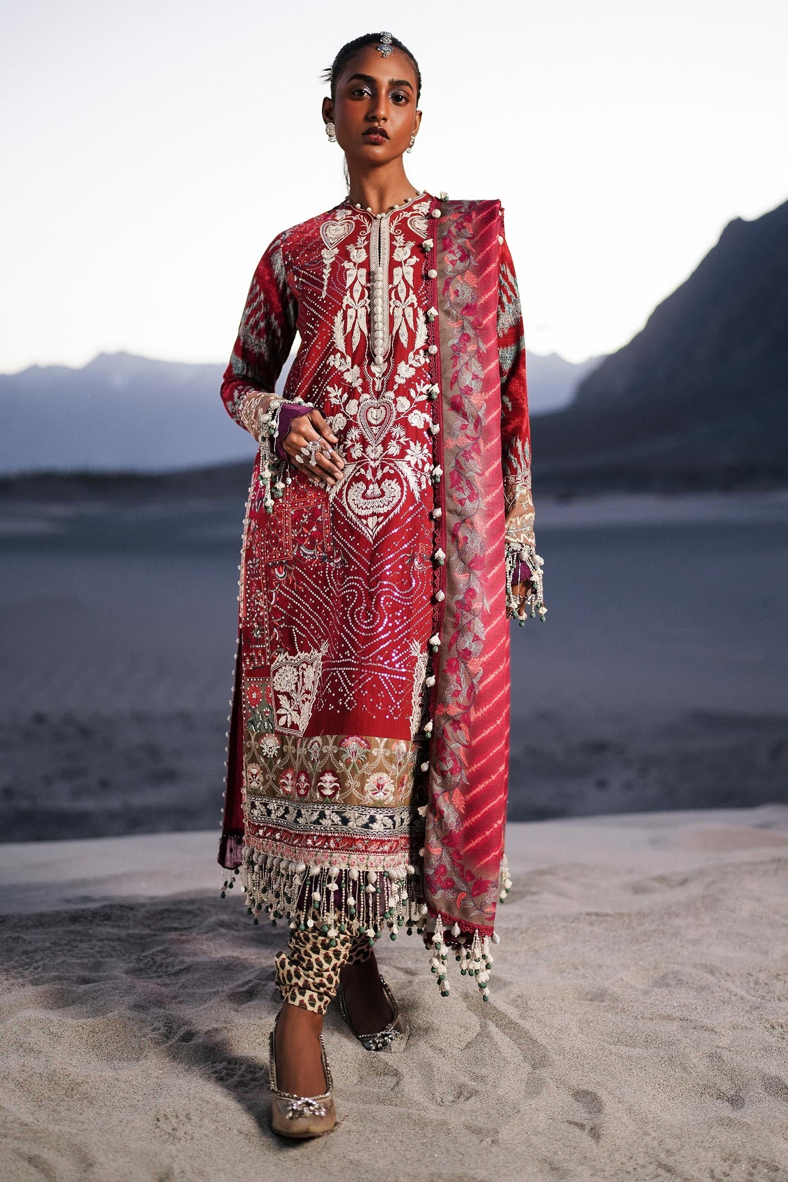Sana Safinaz | Winter Shawl 24 | S241-007A-3CP -  Sana Safinaz Ladies Clothes - Original Designer Dress - House of Maryam
