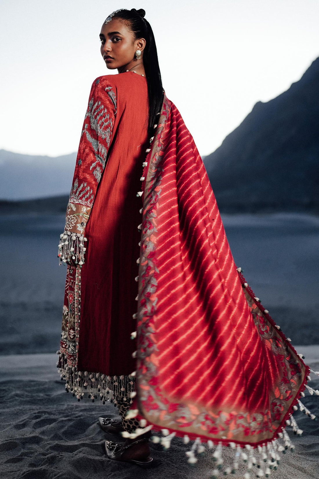 Sana Safinaz | Winter Shawl 24 | S241-007A-3CP -  Sana Safinaz Ladies Clothes - Original Designer Dress - House of Maryam