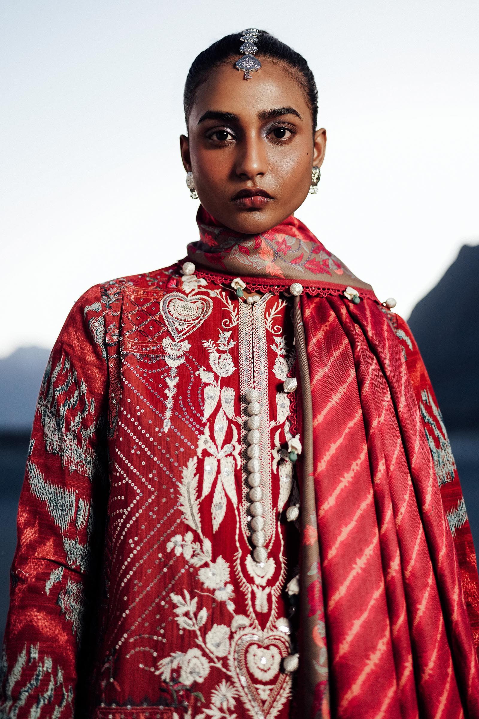Sana Safinaz | Winter Shawl 24 | S241-007A-3CP -  Sana Safinaz Ladies Clothes - Original Designer Dress - House of Maryam