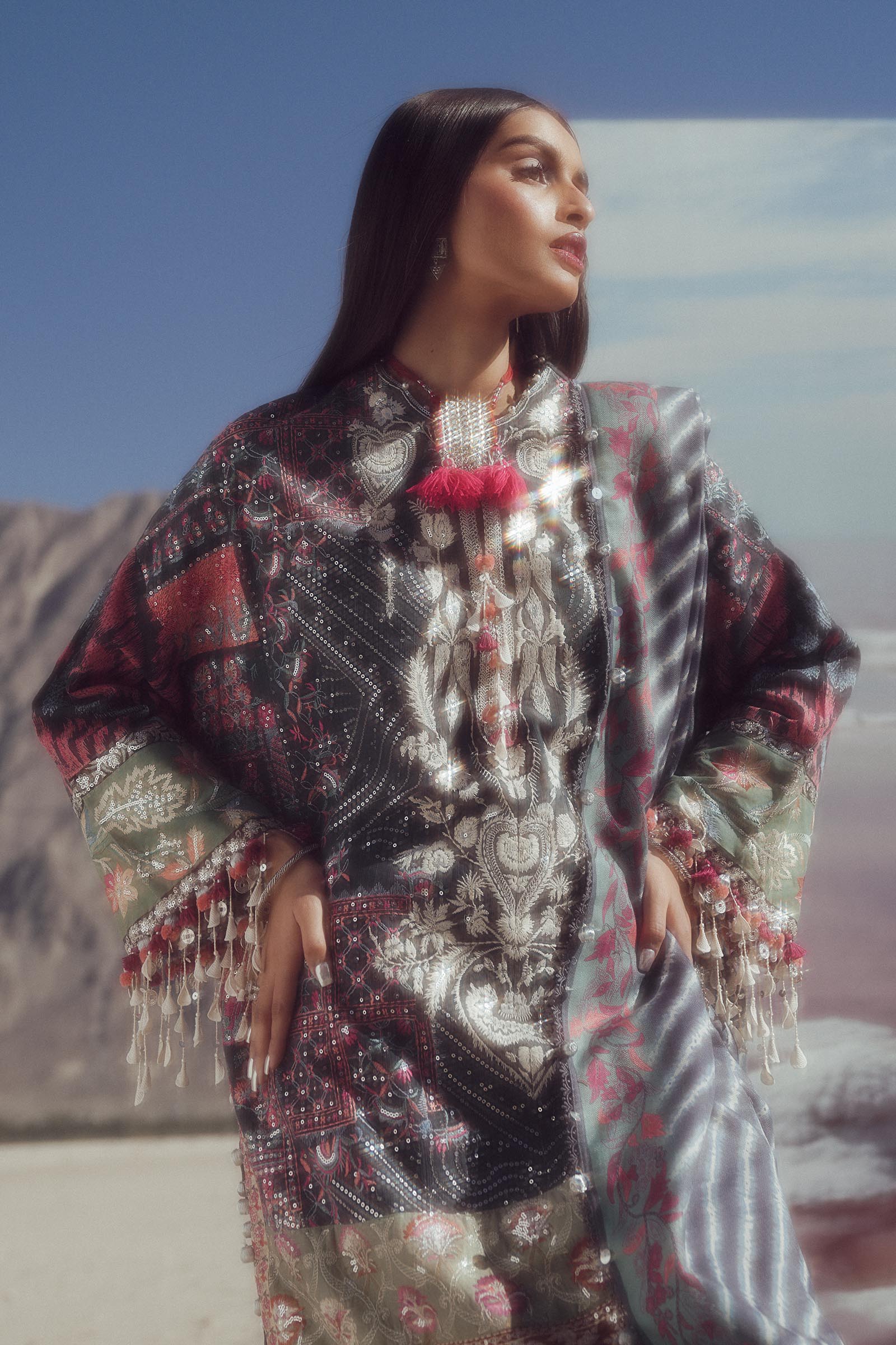 Sana Safinaz | Winter Shawl 24 | S241-007B-3CP -  Sana Safinaz  - Original Designer Dress - House of Maryam