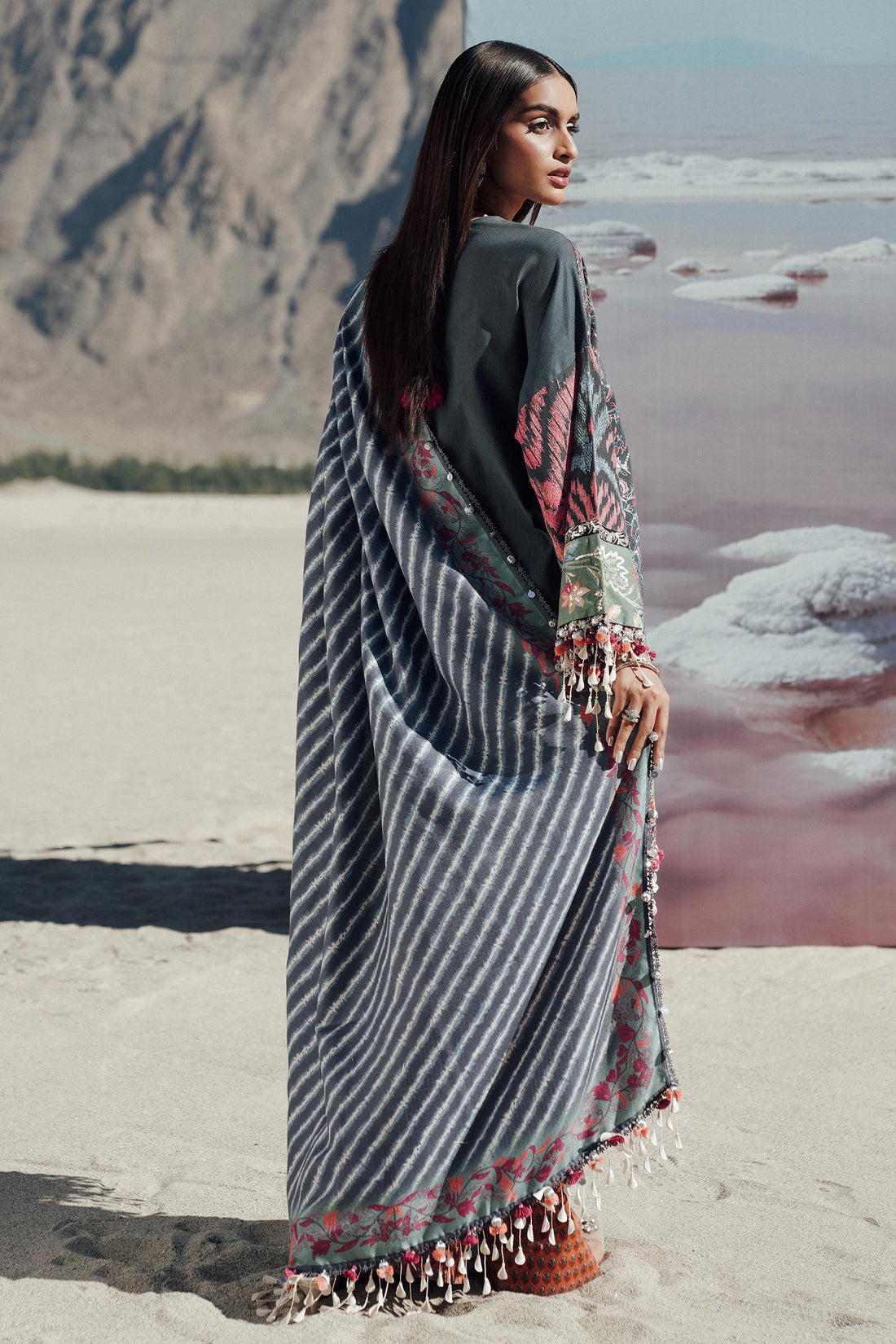 Sana Safinaz | Winter Shawl 24 | S241-007B-3CP -  Sana Safinaz  - Original Designer Dress - House of Maryam