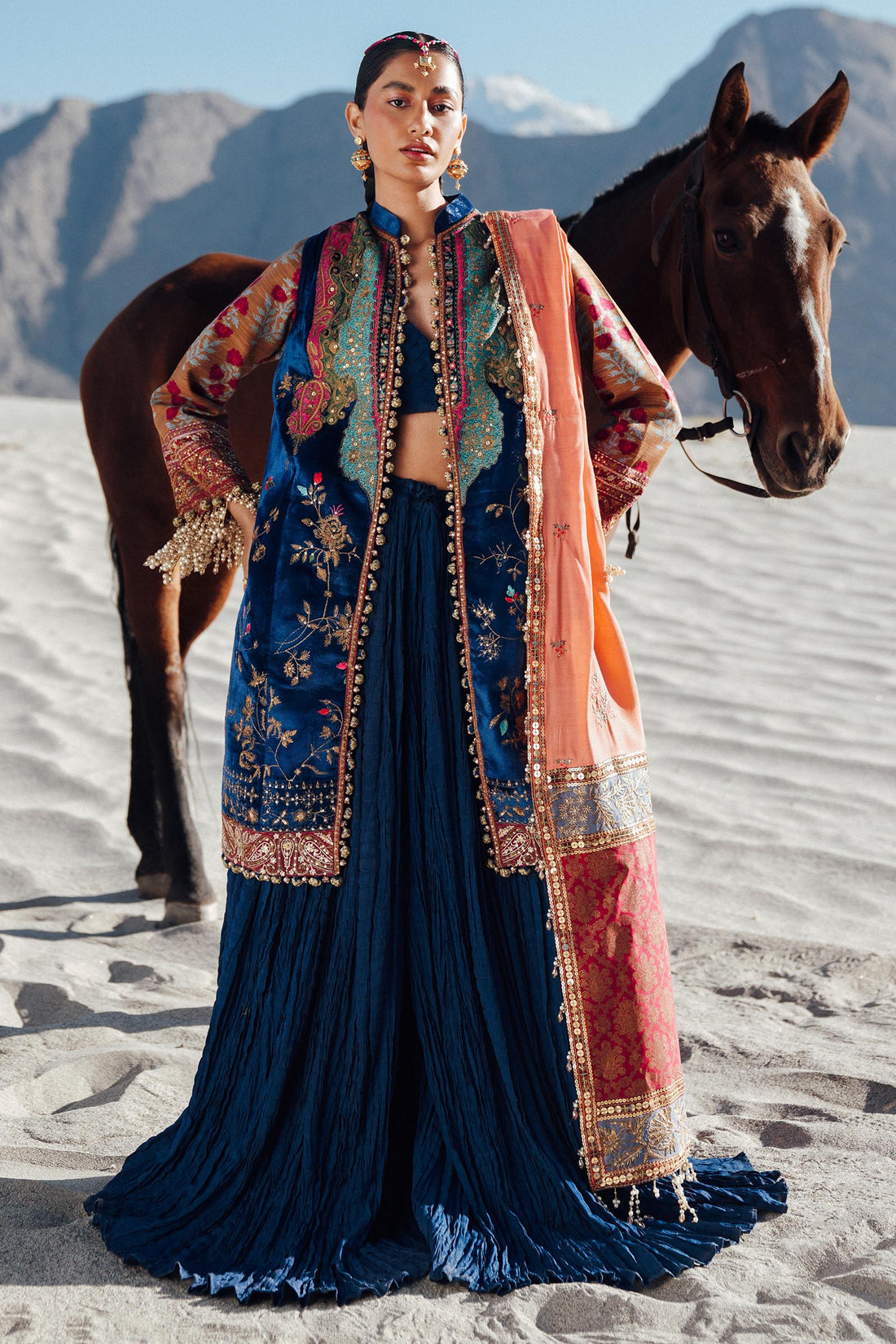 Sana Safinaz | Winter Shawl 24 | Velvet V241-001-3CP -  Sana Safinaz Ladies Clothes - Original Designer Dress - House of Maryam