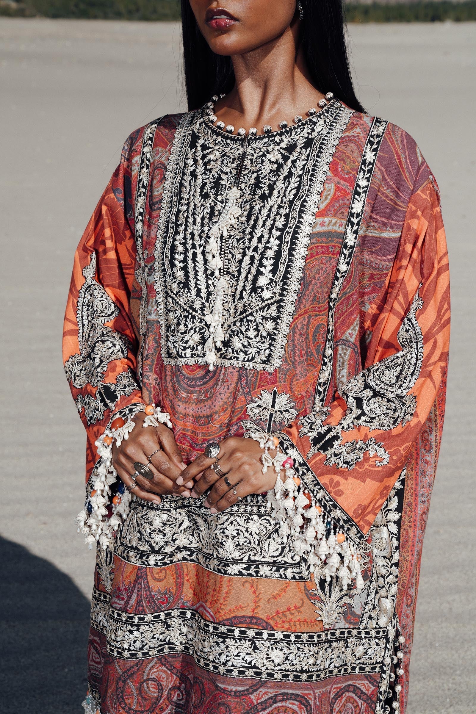 Sana Safinaz | Winter Shawl 24 | V241-007-3CP -  Sana Safinaz Ladies Clothes - Original Designer Dress - House of Maryam