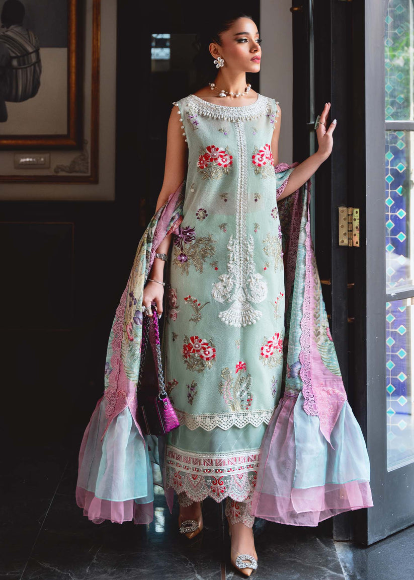 Shiza Hassan | Aira Luxury Pret | Azure -  Shiza Hassan Formal - Original Designer Dress - House of Maryam