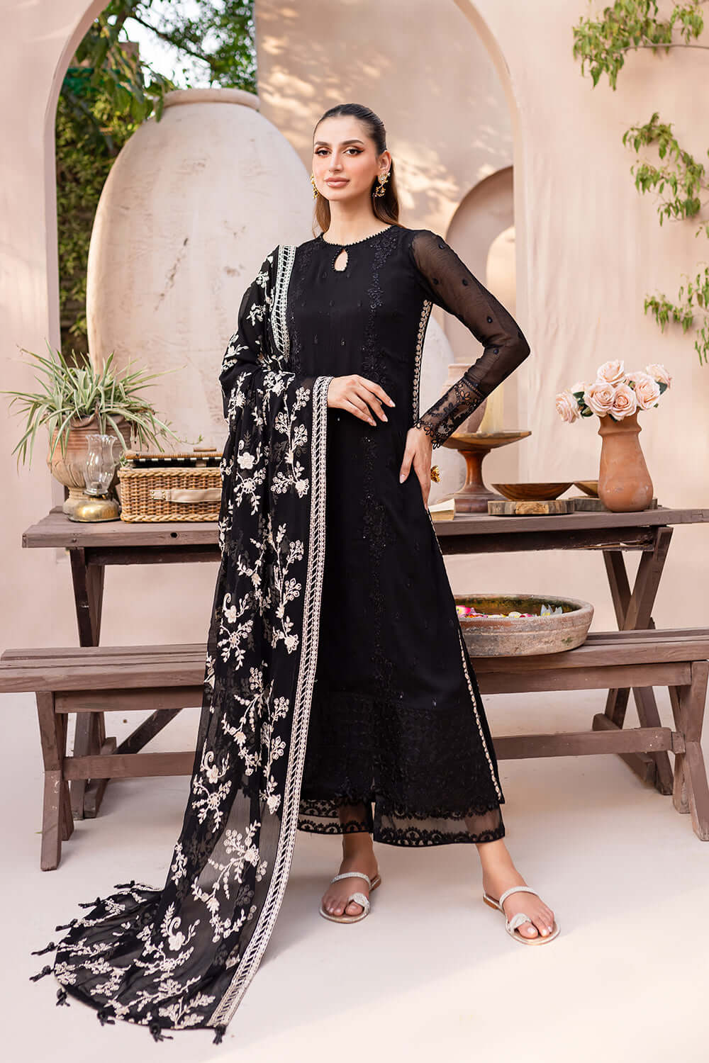 azure black dress | Ensembles Cloth Size:S Back zip closure YGroup_7240093204680 Classic Black Tie Dresses