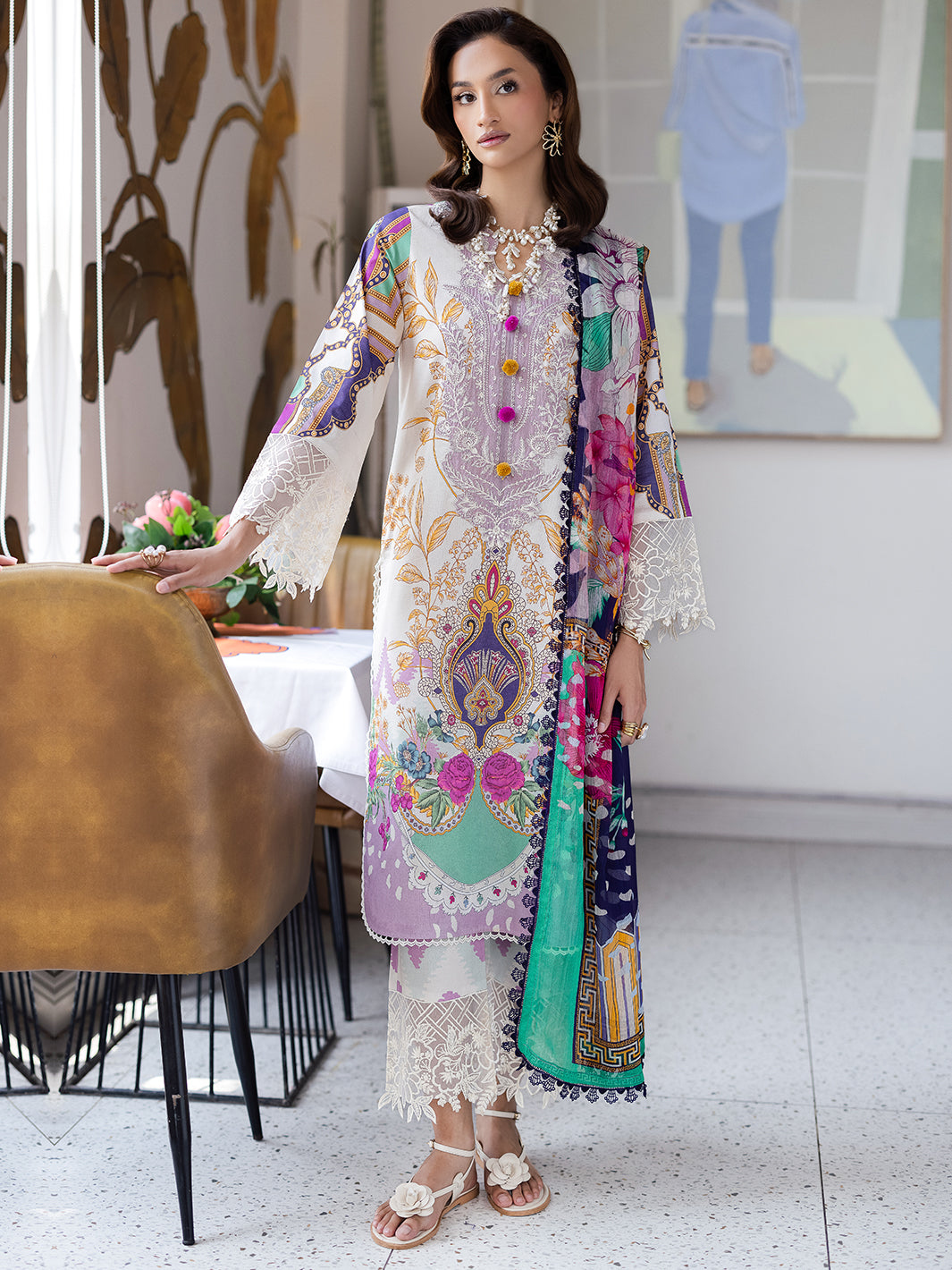 Mahnur | After Hours Luxury Lawn 25 | Sugar Rush -  Mahnur Ladies Clothes - Original Designer Dress - House of Maryam