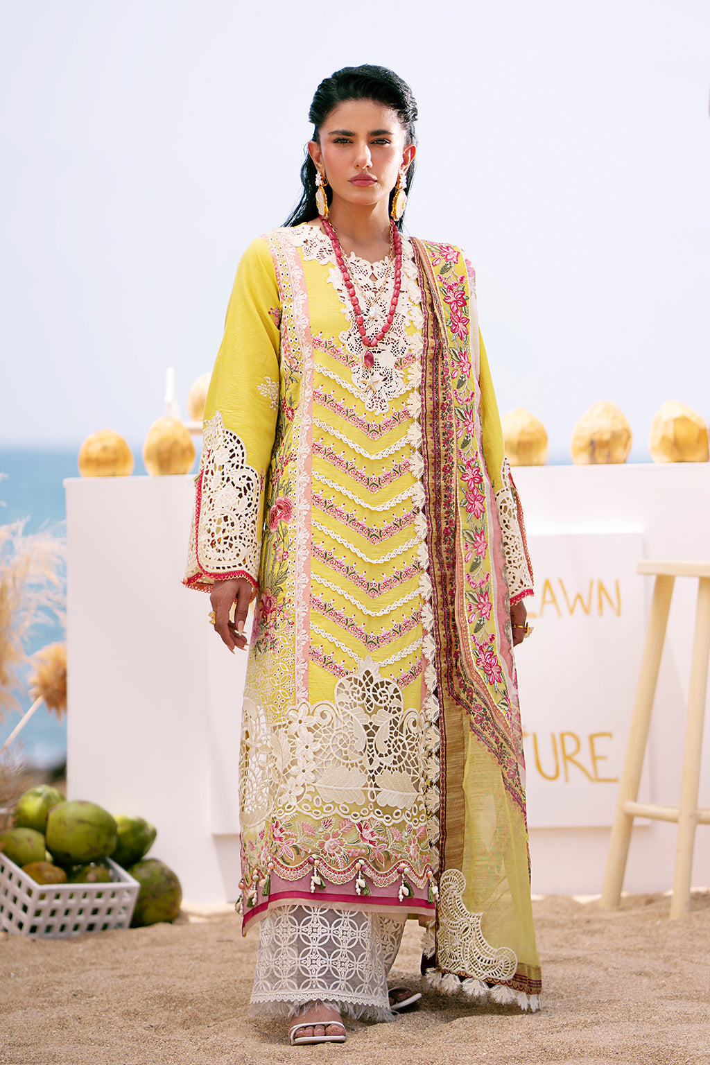 AJR Couture | Dastan Luxury Lawn 25 | Sunset -  AJR Couture Ladies Clothes - Original Designer Dress - House of Maryam