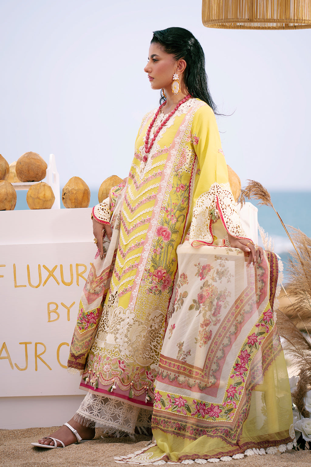 AJR Couture | Dastan Luxury Lawn 25 | Sunset -  AJR Couture Ladies Clothes - Original Designer Dress - House of Maryam