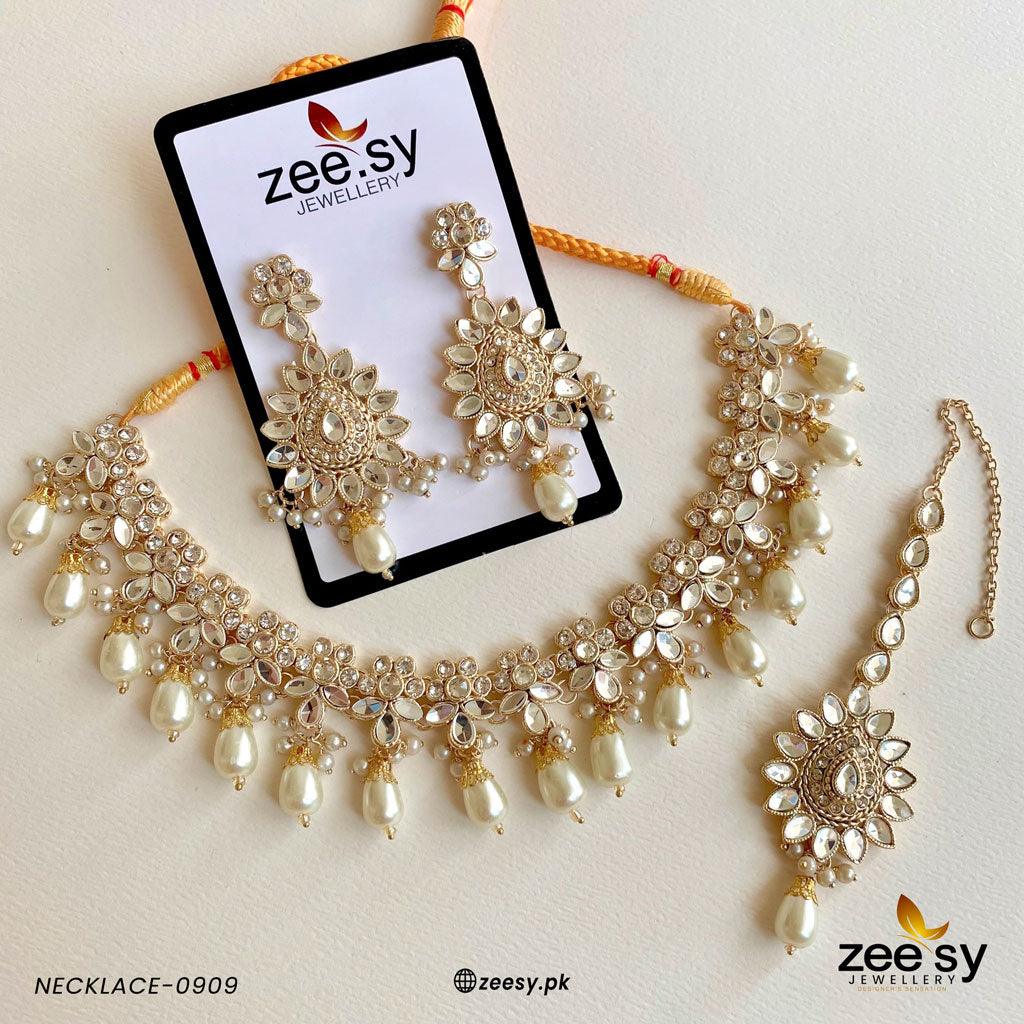 Necklace-0909 -  Zeesy Necklace Sets - Original Designer Dress - House of Maryam