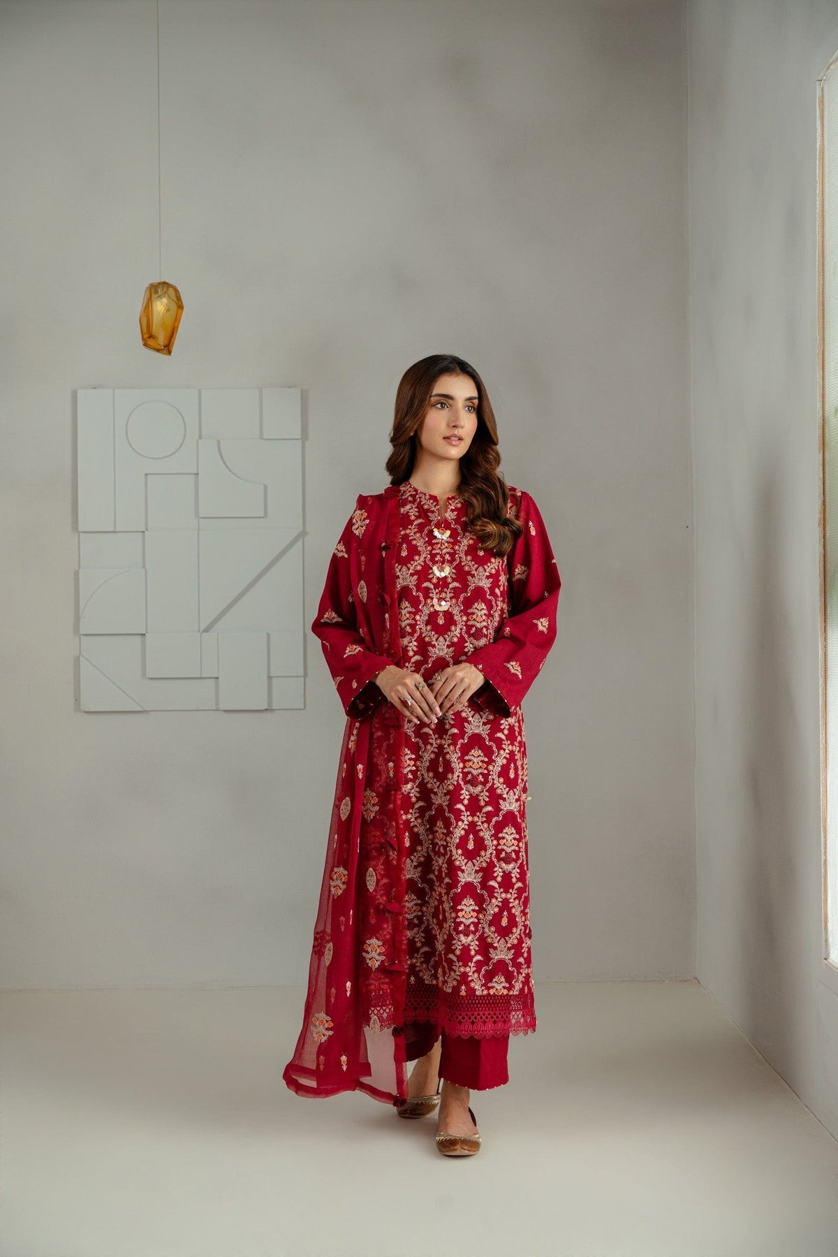 Taana Baana | Manzil Winter |  M3406A -  Taana Baana Ladies Clothes - Original Designer Dress - House of Maryam