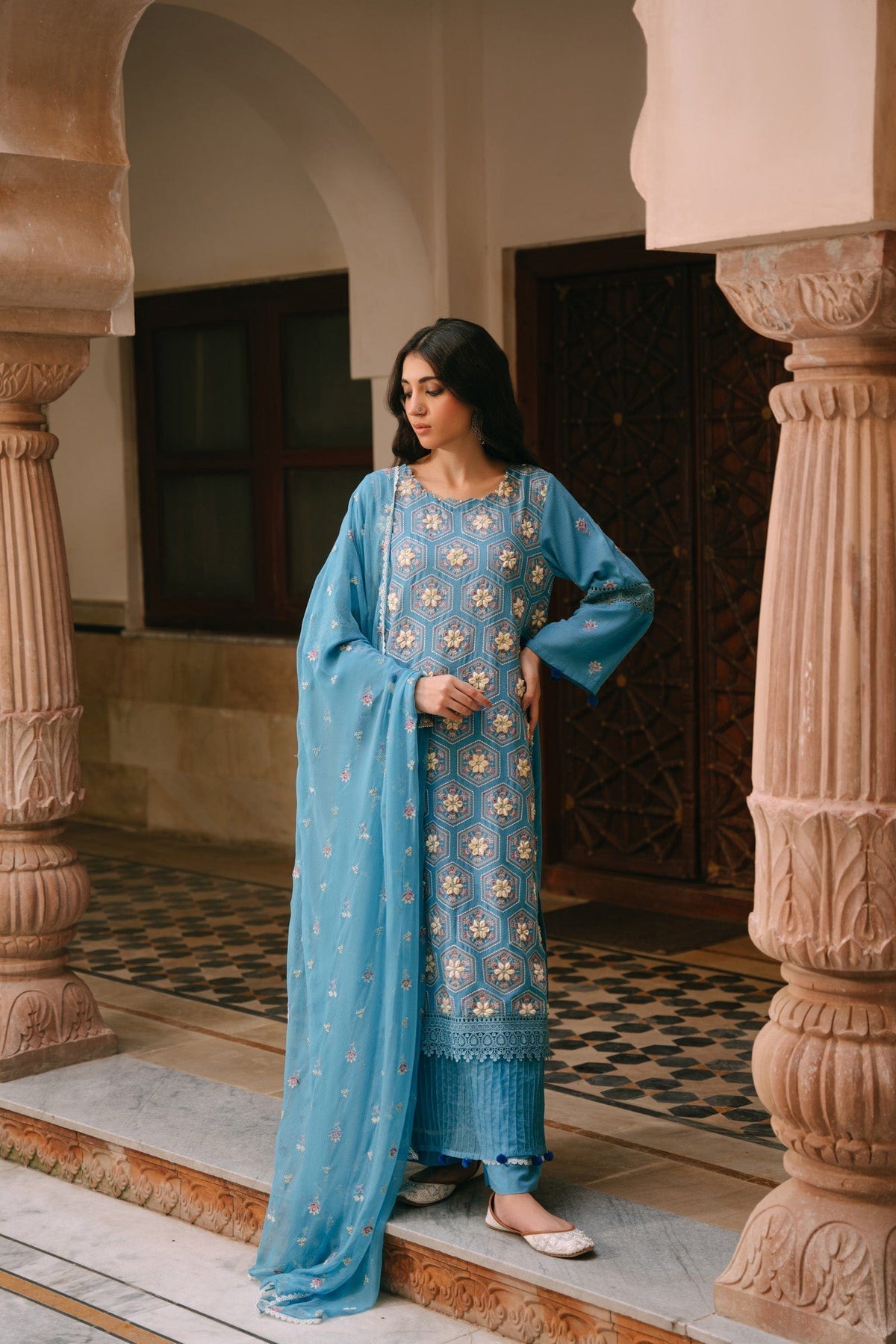 Taana Baana | Manzil Winter |   M3403A -  Taana Baana Ladies Clothes - Original Designer Dress - House of Maryam
