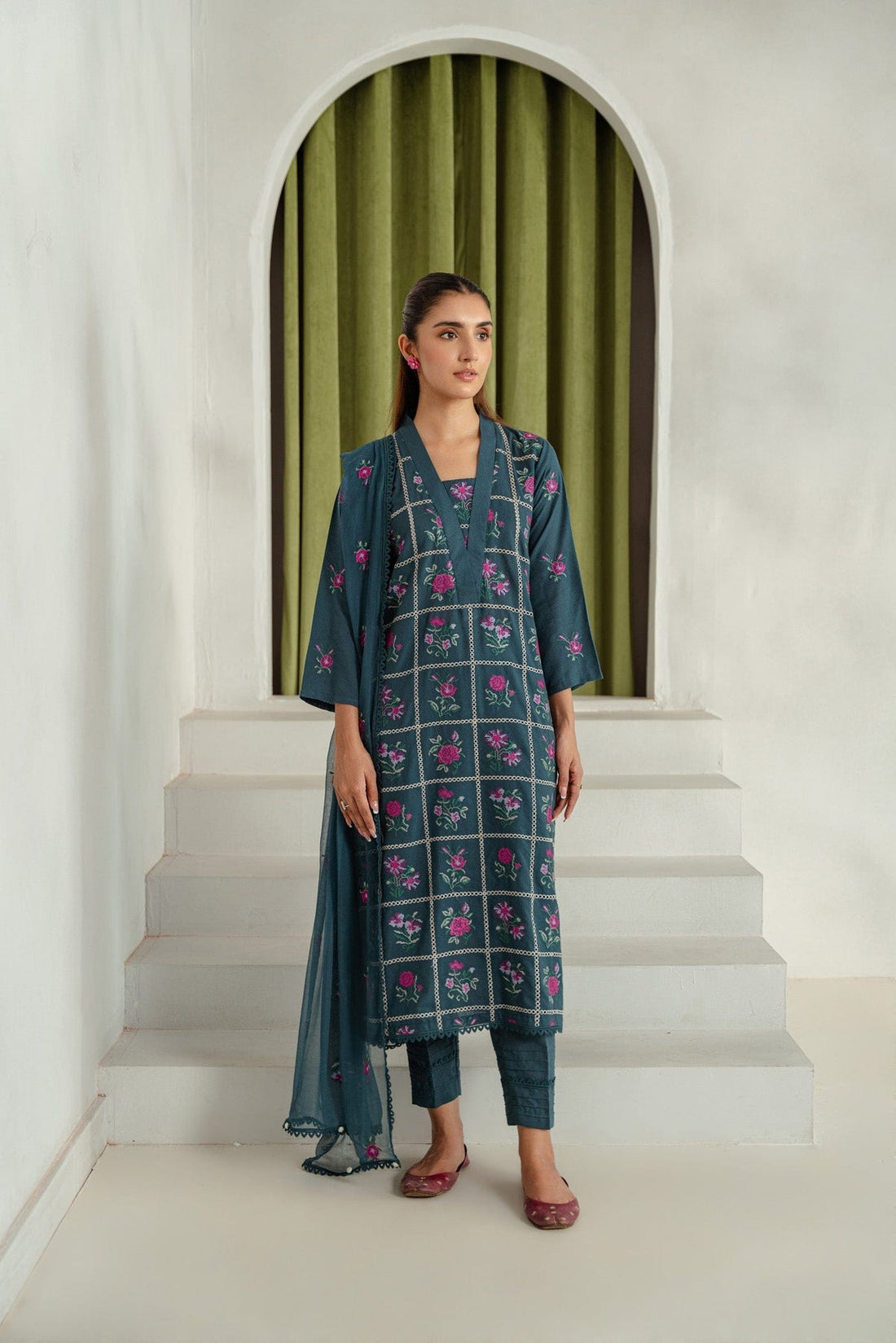 Taana Baana | Manzil Winter |  B3396 -  Taana Baana Ladies Clothes - Original Designer Dress - House of Maryam