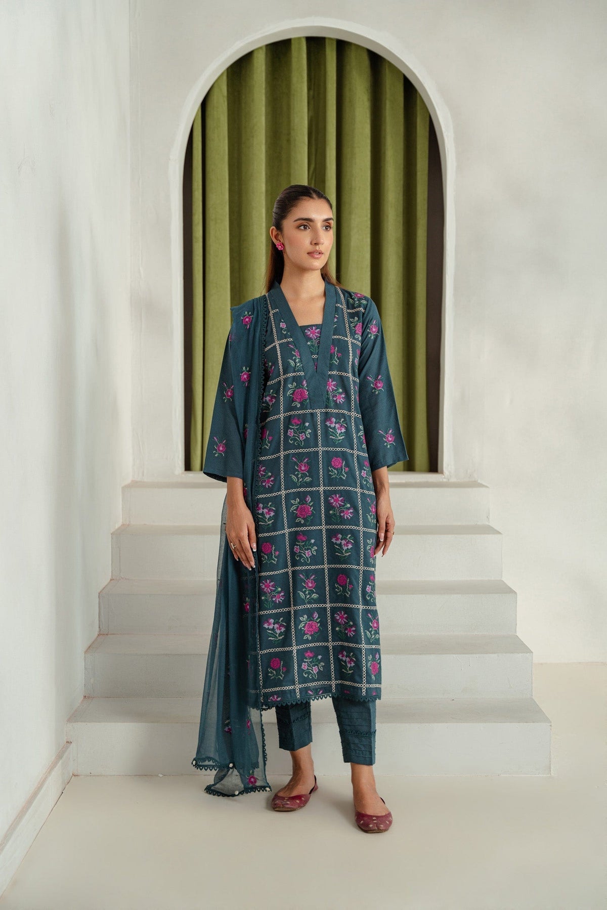 Taana Baana | Manzil Winter |  B3396 -  Taana Baana Ladies Clothes - Original Designer Dress - House of Maryam
