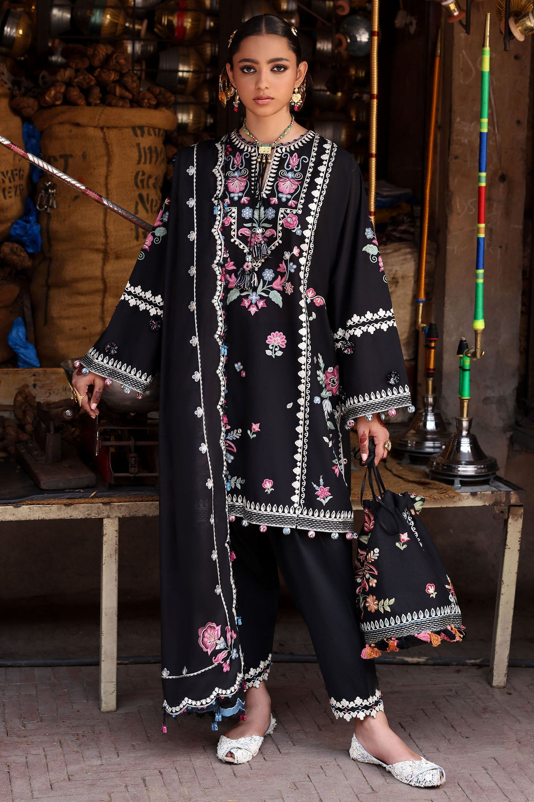 Zaha | Festive Lawn 25 | ZEENAT (ZF-25-07) -  zaha Ladies Clothes - Original Designer Dress - House of Maryam