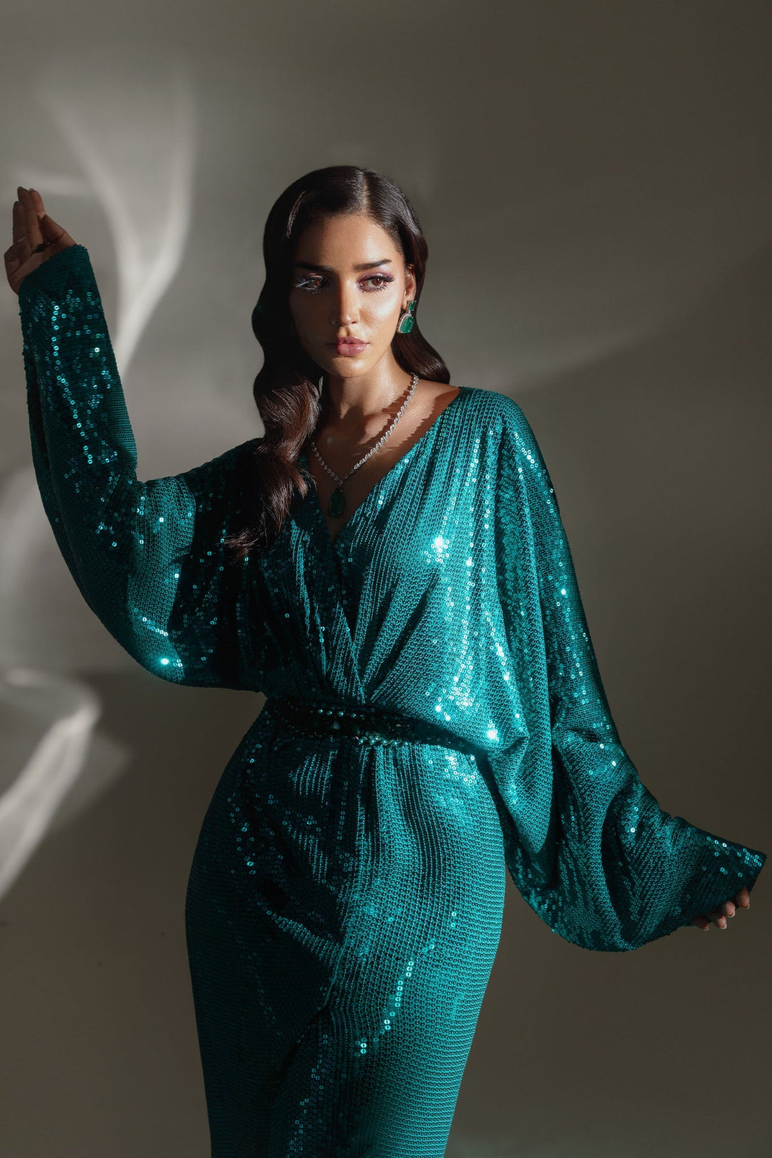 Elan | Lueur Dor | ÉMERAUDE BRILLÉ (EP-21411) -  Elan Ladies Clothes - Original Designer Dress - House of Maryam