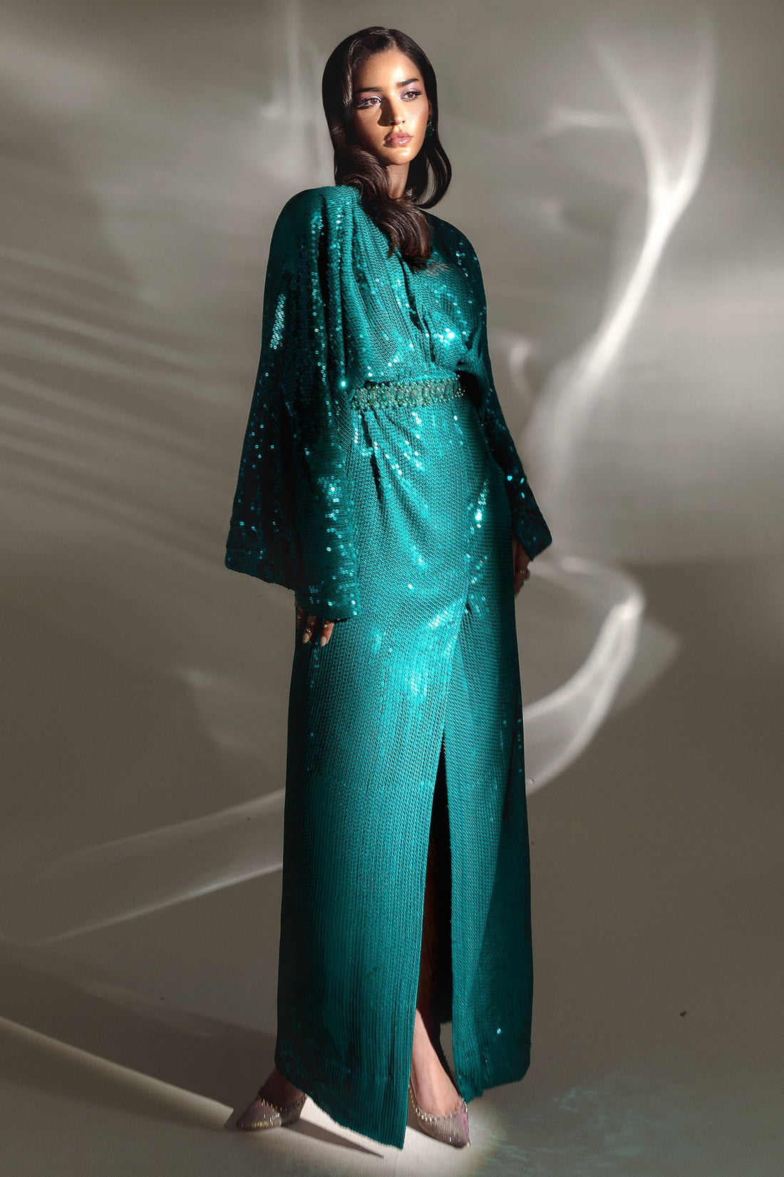 Elan | Lueur Dor | ÉMERAUDE BRILLÉ (EP-21411) -  Elan Ladies Clothes - Original Designer Dress - House of Maryam