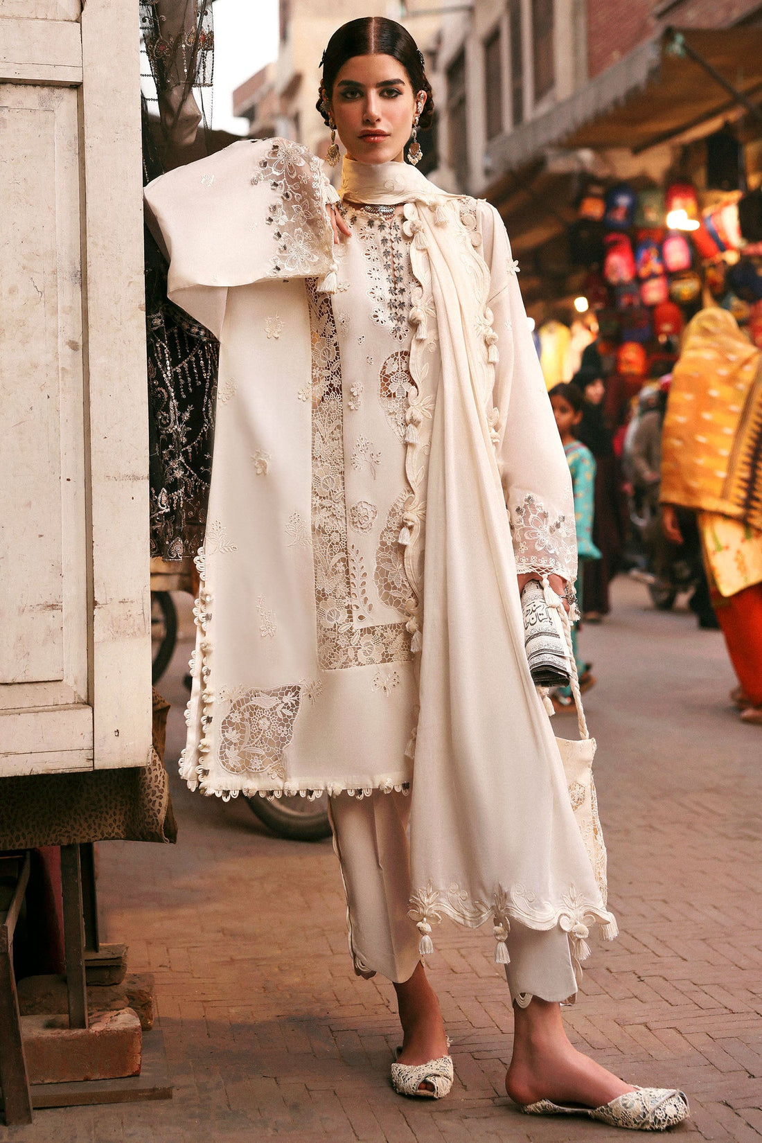 Zaha | Festive Lawn 25 | GULBAHAR (ZF-25-02) -  Zaha Ladies Clothes - Original Designer Dress - House of Maryam