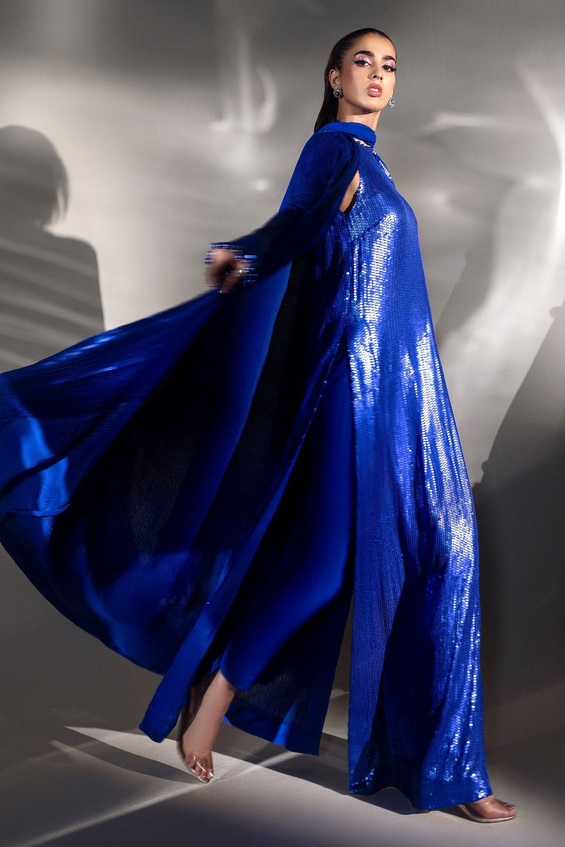 Elan | Lueur Dor | BLEU ECLAT (EP-21402) -  Elan Ladies Clothes - Original Designer Dress - House of Maryam