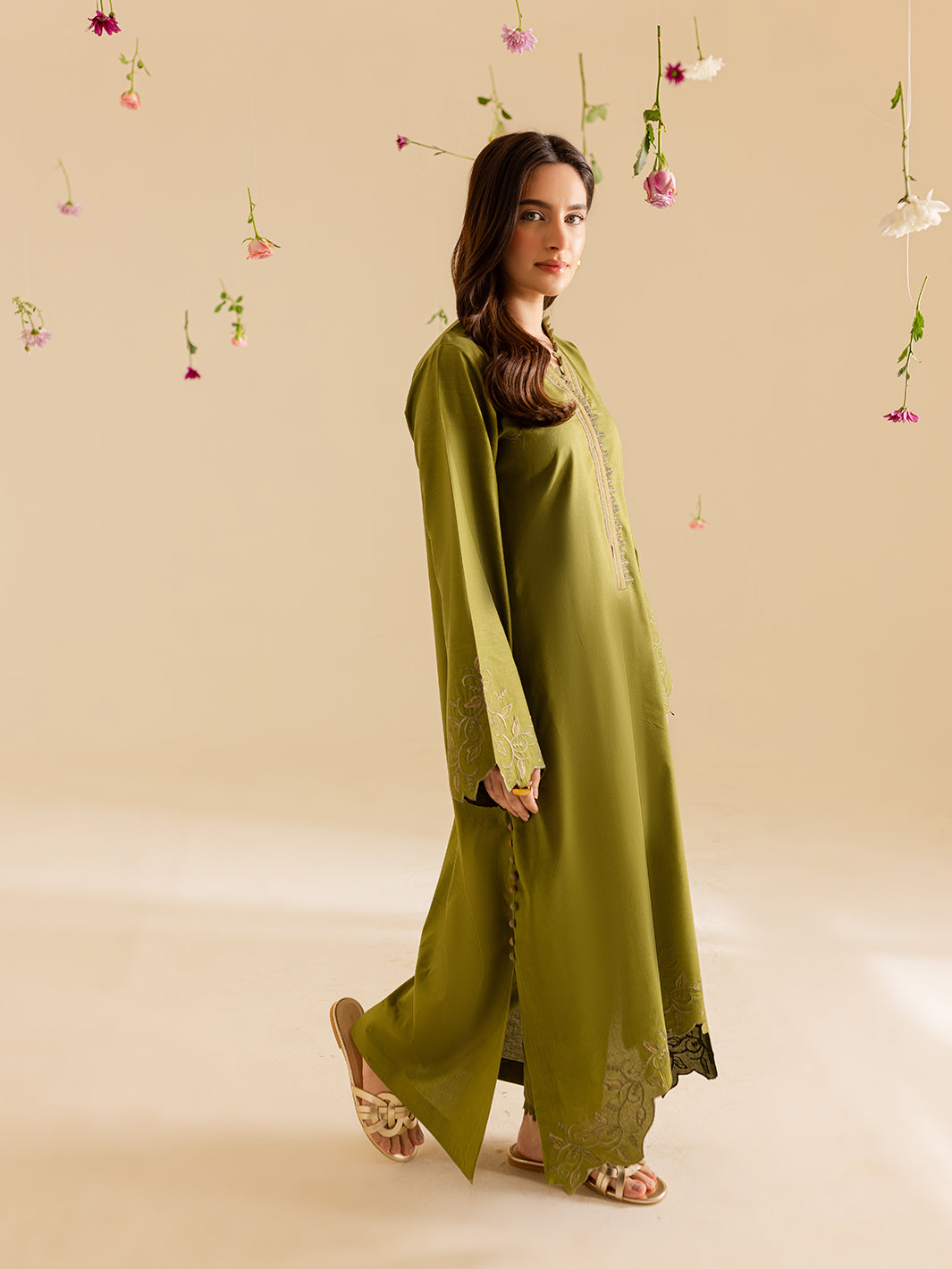 Mahnur | Petal Whispers Lawn Pret | Verdant -  Mahnur Ladies Clothes - Original Designer Dress - House of Maryam